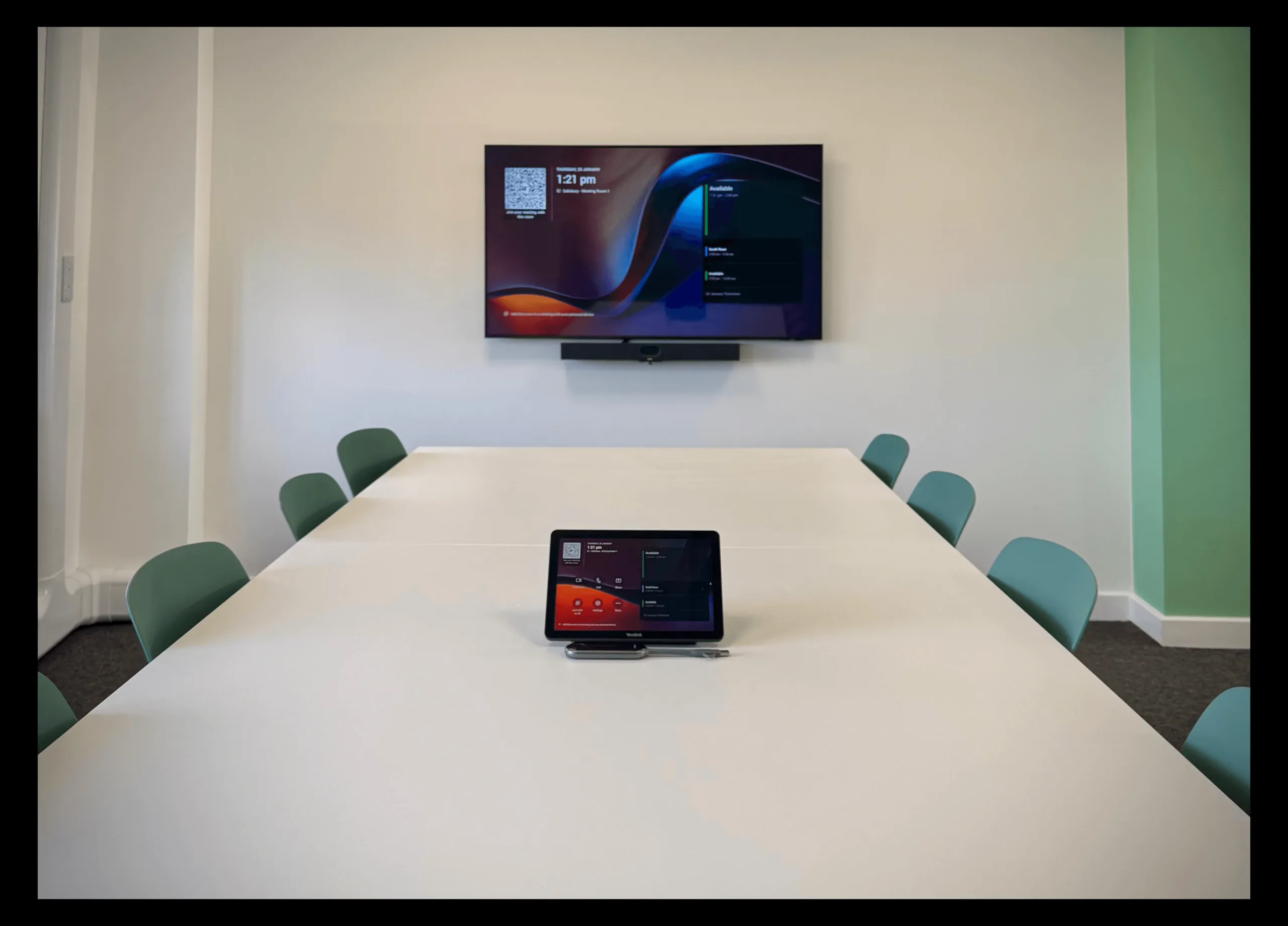 meeting room fitted with central console