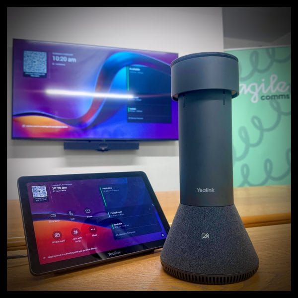 Yealink M Tower on a desk