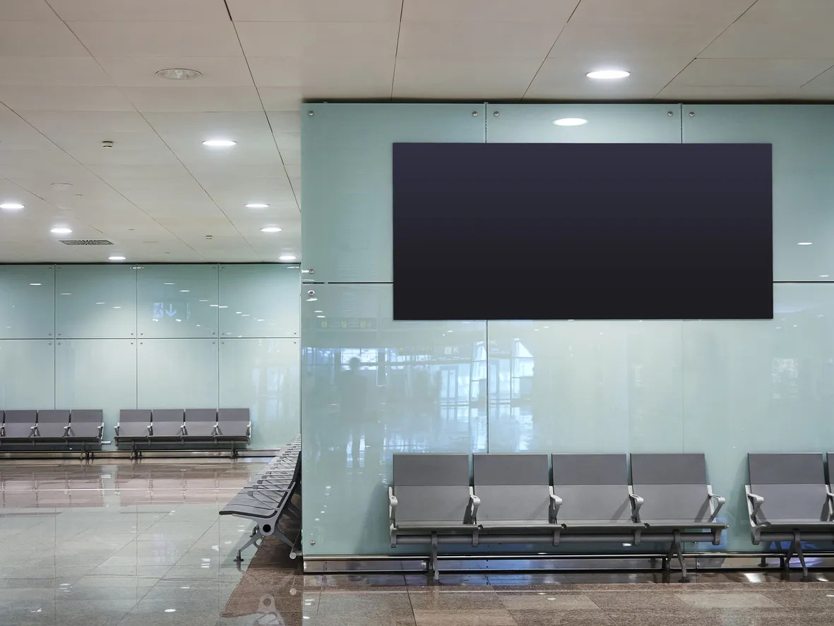 Digital Signage board at an airport